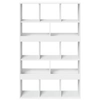 Boekenkast 100x33x187,5 cm bewerkt hout wit - thumbnail