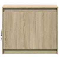 Dressoir met LED 72x34x61 cm bewerkt hout sonoma eikenkleurig - thumbnail