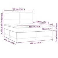 Boxspring met matras fluweel donkergroen 180x200 cm - thumbnail