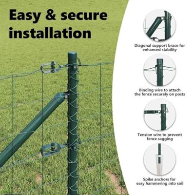 VidaXL Hek met paal groen 0,8 x 10 m staal