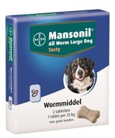Mansonil All Worm XL tasty ontwormingsmiddel voor de grote hond 2tbl - thumbnail