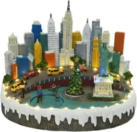Lumineo LED tafereel kerst New York 33x26x25cm - thumbnail