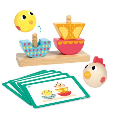 Goula Houten Stapelspel: Stapel En Draai Goula Houten Stapelspel: Stapel En Draai