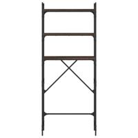 Wasmachinerek 67x25x163 cm bewerkt hout bruineikenkleurig - thumbnail