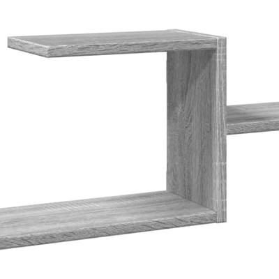 Wandschap 104x15x49 cm bewerkt hout grijs sonoma eikenkleurig Wandschap 104x15x49 cm bewerkt hout grijs sonoma eikenkleurig