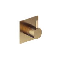 Inbouw Douchemengkraan Hotbath Cobber 1-hendel Vierkant Geborsteld Messing PVD - thumbnail