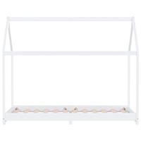 Kinderbedframe massief grenenhout wit 90x200 cm - thumbnail