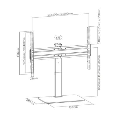 TV houder Aisens DT70S-253 70" 37" 40 kg