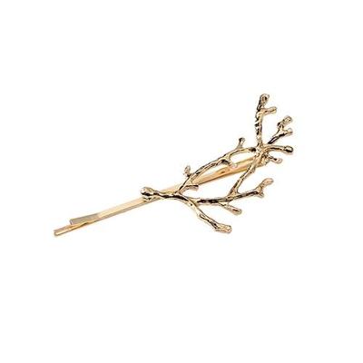 3 stuks Vintage Tree Branch haar clips meisjes legering spelden lengte: 7 8 cm (goud)