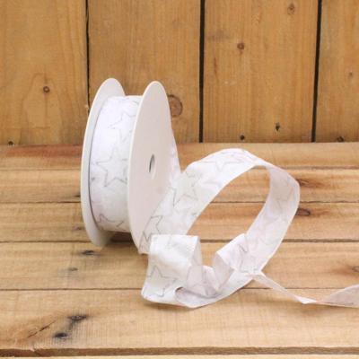 Bonbon doosjes - Chocolade doosje - Lint Ster zilver/wit - 1 stuks