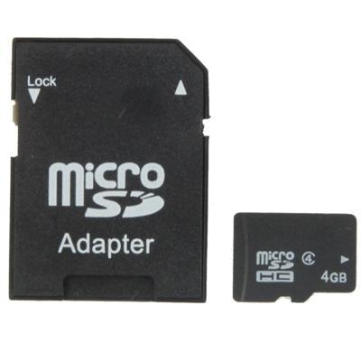 4GB High Speed geheugenkaart klasse 4 Micro SD(TF) uit Taiwan schrijven: 7mb/s lees: 15mb/s (100% echte Capacity)(Black)