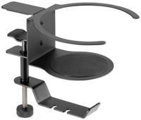 SpeaKa Professional SP-HCH-120 Koptelefoonhouder Geïntegreerde kabelvoering Zwart - thumbnail