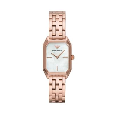 Emporio Armani Giola quartz wit parelmoer wijzerplaat dameshorloge AR11147
