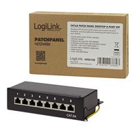 LogiLink NP0018B 8 poorten Patchpaneel CAT 6A 1 HE Zwart - thumbnail