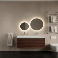 Badkamermeubelset Gliss Design Milan Met Lako Wastafel 120 cm Choco Eiken (Keuze Wastafel) - thumbnail