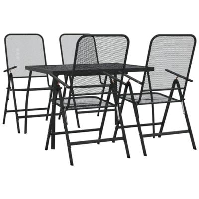 5-delige Tuinset metaalgaas antracietkleurig