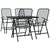 5-delige Tuinset metaalgaas antracietkleurig - thumbnail