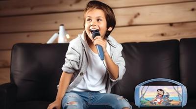 Bluetooth Luidspreker met Karaokemicrofoon Lexibook Stitch Disney Blauw Bluetooth luidspreker