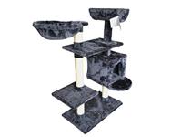 Krabpaal voor Katten Gloria Jarama Boomstructuur Grijs Hout Papier Sisal (35 x 100 x 60 cm) - thumbnail