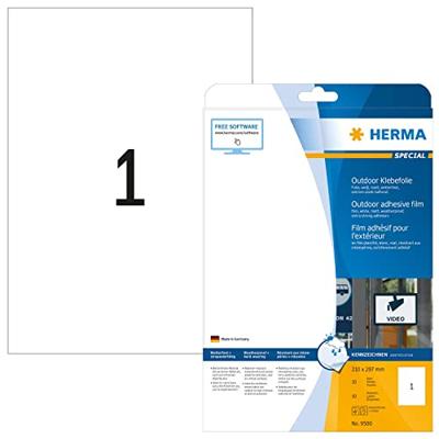Etiket herma 9500 a4 210x297mm 10st folie wit Etiket herma 9500 a4 210x297mm 10st folie wit