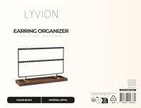 LYVION Oorbellenrekje - XL - Hout en metaal - Donkerbruin en zwart - thumbnail