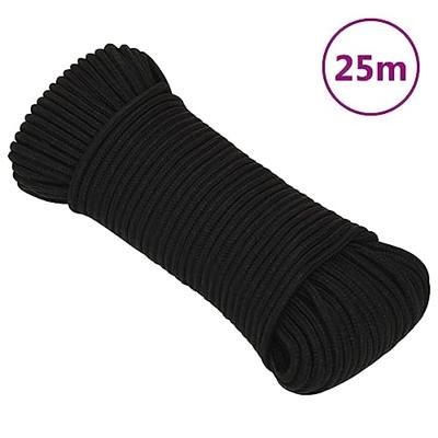 VidaXL Werktouw 5 mm 25 m polyester zwart VidaXL Werktouw 5 mm 25 m polyester zwart