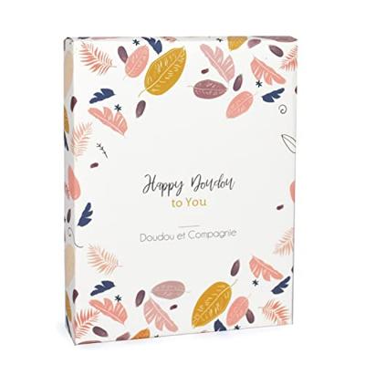 Happy knuffel plat 17cm - DOUDOU ET COMPAGNIE rozenhout