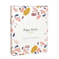 Happy knuffel plat 17cm - DOUDOU ET COMPAGNIE rozenhout - thumbnail