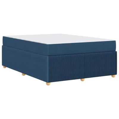 Bedframe met matras met matras Blauw 160 x 200 cm Stof