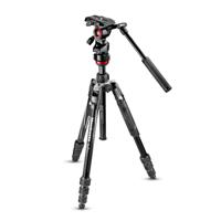 Manfrotto Befree Live Twist, aluminium reisstatief met draaisluiting, statief voor spiegelreflexcamera's, CSC, compact, videostatief, voor het maken van inhoud, videomaken, vloggen - thumbnail