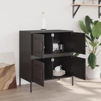 Dressoir 68x39x79 cm staal zwart - thumbnail