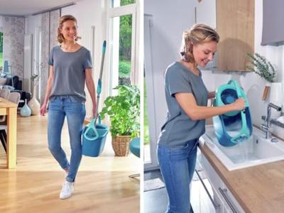 Leifheit 52101 Clean Twist Disc Mop Ergo Set Blauw