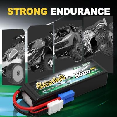 GensAce Bashing Car Lipo 60c 14,8 volt 5000mah met EC5 Stekker
