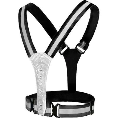 VWP reflecterend sportvest usb oplaadbaar led one size antra.