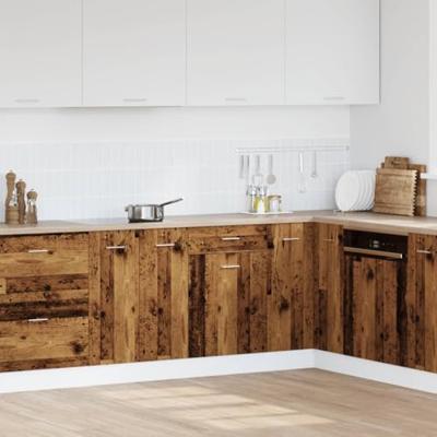 Onderkast met lade Lyon 50x46x81,5 cm bewerkt hout oud houtkleurig