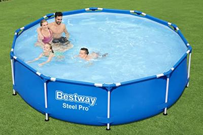 Bestway zwembad steel pro set rond 305 (blauw, incl. filterpomp (220-240v))