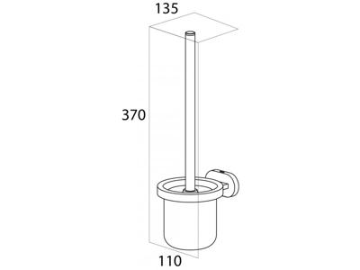 Toiletborstelset Tiger Lucca Chroom Toiletborstelset Tiger Lucca Chroom