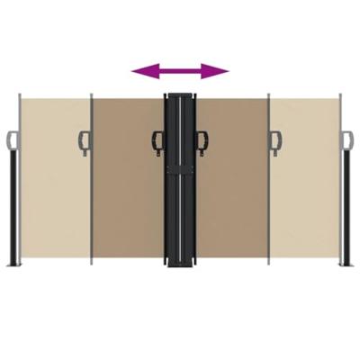 Windscherm uittrekbaar 120x1200 cm taupe