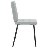 Eetkamerstoelen 6 st fluweel lichtgrijs - thumbnail