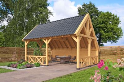 Tuindeco Billund XXL Type 4 kapschuur 700x512 cm Red Class Wood vuren geïmpregneerd- Kapschuurdak- Hout- Tuindeco Tuindeco Billund XXL Type 4 kapschuur 700x512 cm Red Class Wood vuren geïmpregneerd- Kapschuurdak- Hout- Tuindeco