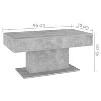 Salontafel 96x50x45 cm spaanplaat betongrijs - thumbnail