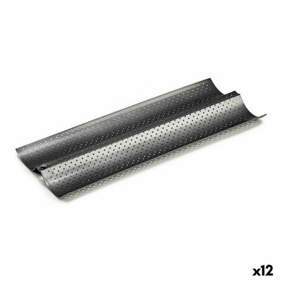 Stokbroodmal Kinvara Donker grijs Metaal Koolstofstaal 16 x 2,5 x 38 cm Brood (12 Stuks)
