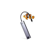 HUB miniDOCK USB_C 9 Port CoolBox: RJ45 Ethernet, HDMI, USB 3.0 (3X), microSD, USB-C gegevens en USB-C PD. Aluminium, kabel 190 mm, compatibel met Apple MacBook, Chromebook en Ultrabooks - thumbnail