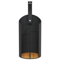 VidaXL Buitendouche 100x100x241,5 cm poly rattan en acaciahout zwart - thumbnail