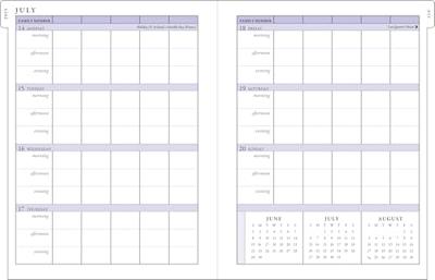 2026 Hydrangeas Family Weekly Planner (18 Months, July 2025 to Dec 2026)