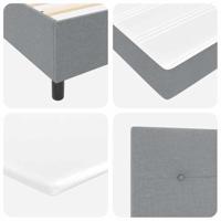 Boxspringbed met matras Lichtgrijs 90 x 190 cm Stof - thumbnail