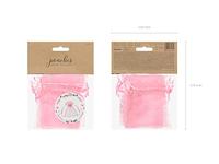 Organza zakjes Roze 7,5x10cm (10st) - thumbnail