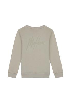 Malelions Junior Striped Signature Sweater Olijf Groen-164 maat 164
