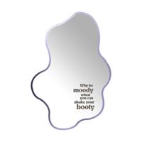 Spiegel met LED shake your booty - paars - 60x40 cm - Happy at home by Sanny - thumbnail