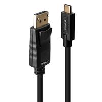 Lindy 43307 video kabel adapter 10 m USB Type-C DisplayPort Zwart - thumbnail